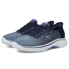 Imagem de Skechers Tênis feminino Go Walk 7 Adel Hands Free Slip-ins, Azul marinho/multi, 37