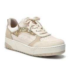 Imagem de Tênis Casual Via Marte Flatform Metalizado Sola Alta Glitter 042-012