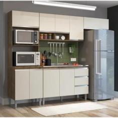 Imagem de Cozinha Modulada 4 Peças 09 Portas 3 Gavetas Athena Megasul - Irm