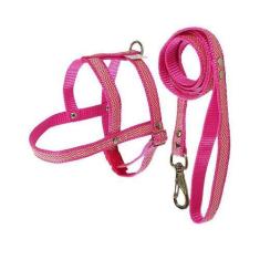 Imagem de Peitoral com Guia Griff Dog Rosa para Cães - Tamanho 1