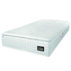 Imagem de Colchão Solteiro Espuma D45 Lazio Pillow Top 88x188x24cm Branco Hellen-Suporta Até 150 Kg Por Pessoa