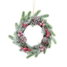 Imagem de Guirlanda Decor Dogal Snow Pt 1Pc 25Cm Enfeite De Natal