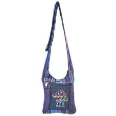 Imagem de THE COLLECTION ROYAL Bolsa hippie pequena | Bolsa transversal para celular, bolsa transversal pequena para mulheres, bolsa de viagem, bolsa boho pequena, Azul cogumelo