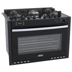Imagem de Fogão de Embutir Venax Gaudi Platinum Vitreo 5 Bocas Acendimento Superautomático Grill Timer Sonoro
