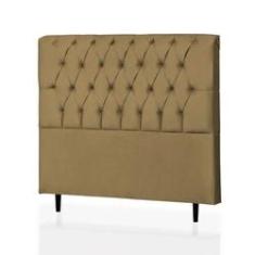 Imagem de Cabeceira Casal Alice 140 CM Suede Camurça - D A Decor