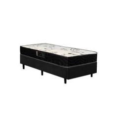 Imagem de Cama Box Solteiro Colchão Espuma D23 Bambo Branco Ducci + Box Suede Pr