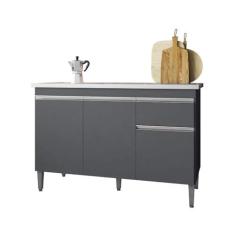 Imagem de Balcão de Cozinha 2 Portas Oxford Cinza Fosco