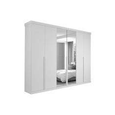 Imagem de Guarda Roupa 6 Portas E 6 Gavetas C Espelho Guarapari Branco Panan