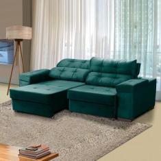 Imagem de Sofá Retrátil Reclinável 3 Lugares 220 Cm Mola Bonnel Ravello Veludo V