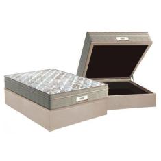 Imagem de Conjunto Box Baú Casal: Colchão Molas Probel Masterpocket Ensacadas Pr