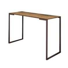 Imagem de Mesa Escrivaninha 90cm Stan Home Office Industrial Consultório Ferro Marrom MDF Castanho - Ahz Móveis