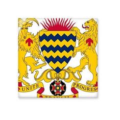 Imagem de Decalque brilhante de ejo de cerâmica com emblema do Chad National