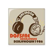 Imagem de Fone de ouvido marrom Rock Music Crazy Ceramic Tile Glossy Decal Glazed Brick Adorn Stone
