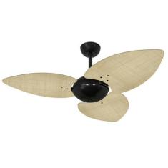 Imagem de Ventilador De Teto Office Dunamis Preto Rattan Natural 110V - Volare