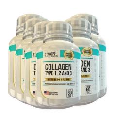 Imagem de Colágeno Tipo 1, 2 E 3 Com Vit + C Caps 500Mg Kit Com 6 Potes