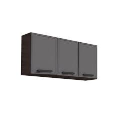 Imagem de Armario De Cozinha Modulado Estilo 7008 3 Portas Cinza Grafite Bertolini