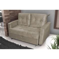 Imagem de Sofá Cama Drika Veludo Cappuccino E434 - Matrix