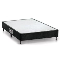 Imagem de Cama Box Base Viúva Lux Chenille Black (128x188x23)