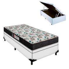 Imagem de Cama Box Solteiro e Colchão D33 Veneza com Baú Branco Portobel