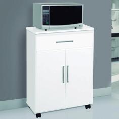 Imagem de Balcão 2 Portas 1 Gaveta com Rodízio Liz Móveis Primus Branco