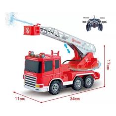 Imagem de Caminhão De Bombeiros De Controle Remoto De 6 Canais Com Luzes E Sons