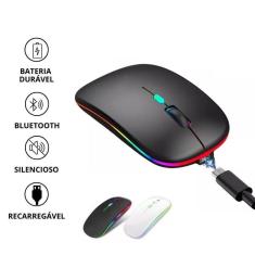 Imagem de Mouse Sem Fio Usb Recarregável Bluetooth Rgb: Cores Que Se
