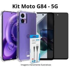 Imagem de Kit Película 3D Privativa + Capa Anti Shock + Cabo Turbo Tipo C para C