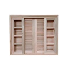 Imagem de Veneziana Correr Madeira Eucalipto 1,00x1,20 Cx14cm