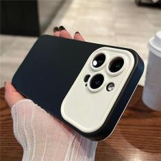Imagem de Capa de telefone de silicone Soft Candy para iPhone 14 13 12 11 Pro Max X Xs XR Max Capa à prova de choque, preto e branco, para iPhone X