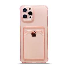 Imagem de Tuokiou Capa para iPhone 2024, capa protetora transparente com compartimento para cartão, capa carteira de TPU macio resistente a quedas com amortecedor, linda capa de bolso com porta-cartões para