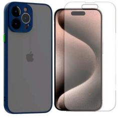 Imagem de Capa Translucida Compatível Com Iphone 15 Pro Max + Pelicula Hidrogel