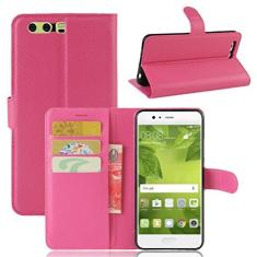 Imagem de Capa carteira para Huawei P10 Plus, capa carteira flip de couro PU premium com compartimento para cartão, suporte e fecho magnético [capa interna à prova de choque de TPU] Compatível com Huawei P10