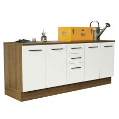 Imagem de Kit com 2 Balcões Multiuso 4 Portas 3 Gavetas Agata Madesa