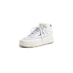 Imagem de Reebok Tênis feminino Wo Club C Geo Mid, Branco/Giz/Verde Escuro, 34