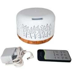 Imagem de Umidificador Difusor Aromático Noturno Led De 300ml E Controle Remoto