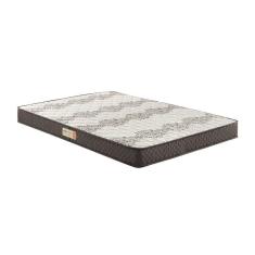 Imagem de Colchão Solteiro Ecoline Espuma D45 Bordado 88x188x20cm Marrom/Bege