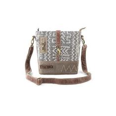 Imagem de 3B – Bolsa tiracolo e bolsa de ombro SHOUZO | Lona e couro vintage reciclado | Vem com 2 alças diferentes, Marrom