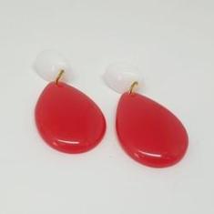 Imagem de Brinco de Resina Gota Rosa – Suggestione