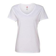 Imagem de Camiseta feminina Nano-T com gola V Hanes