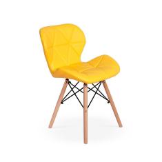 Imagem de Kit 05 Cadeiras Charles Eames Eiffel Slim Wood Estofada - 