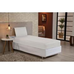 Imagem de Lençol Com Elastico Solteito Mais Fronha Percal Creme - Bf Confeccoes