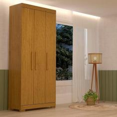 Imagem de Guarda-roupa Solteiro 82,60cm 3 Portas 100% Mdf Papoulas Espresso Móveis Cinamomo