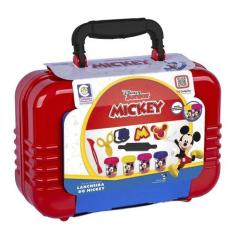 Imagem de Maleta Disney Mickey Com 4 Massinhas Coloridas E Acessórios - Cotiplas