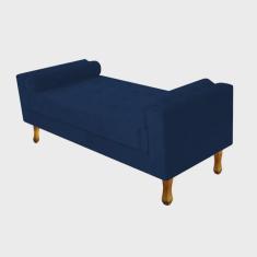 Imagem de Recamier Félix Queen Size 160cm Suede Azul Marinho