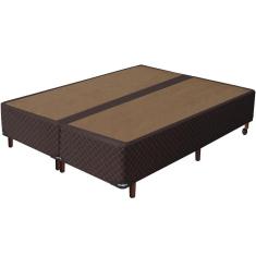 Imagem de Base box bi partido Queen marrom 158x198x28