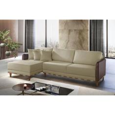 Imagem de Sofá Living Com Chaise 280Cm Vega Linho Bege