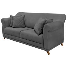 Imagem de Sofa 3 Lugares Retro Polo 200cm Com Almofada Suede 1104 Ezz 1104