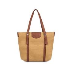 Imagem de Bolsa Feminina em Algodão Alças Com Material Sintético Ideal para Prai