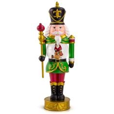 Imagem de YT3 Studio Enfeites de quebra-nozes de Natal com globo de neve, bonecos de quebra-nozes de Natal de 21 cm pintados tradicionalmente, bonecos quebra-nozes soldados colecionáveis bonecos quebra-nozes
