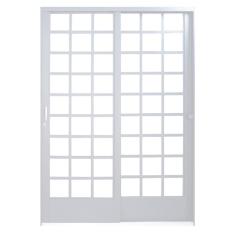 Imagem de Porta de Correr 2 Folhas Divisor Quadri MGM Branco